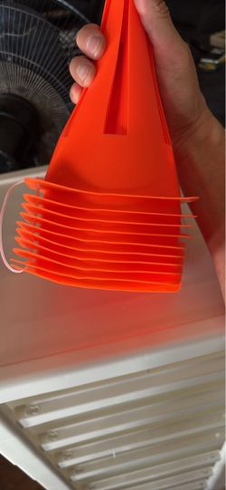 Orange Silicone Collapsible Strainer Basket