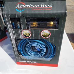 American Bass 4 Guage Amplifier Kit New