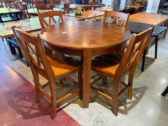 Round Counter Height Dining Table Set (Set of 4)