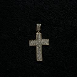 18k Gold Plated Cross Pendant 