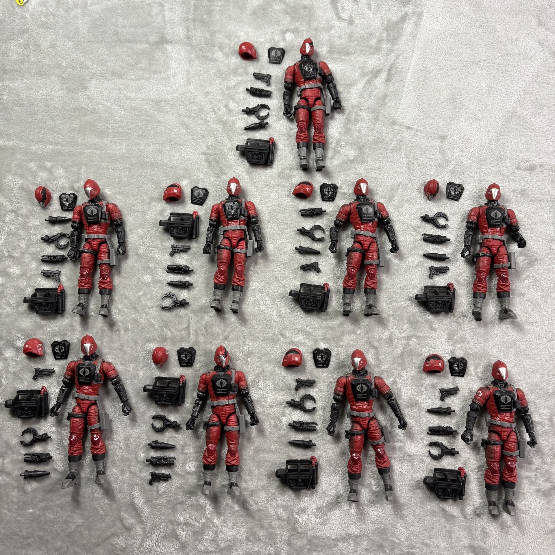 Gi Joe Classified Crimson Bats Corbra Army  Builder (Lot Of 9) 6” Action Figure