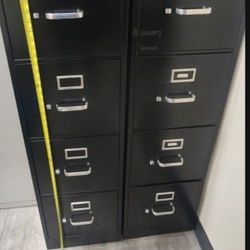 Black Metal File Cabinet 52 Inches Tall 15 Inches Wide