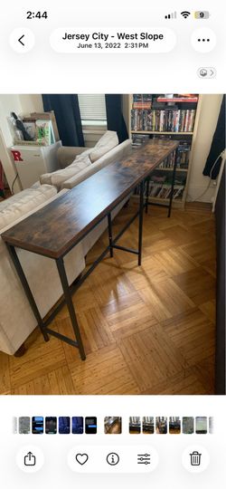 Bar table and commissioned benches included