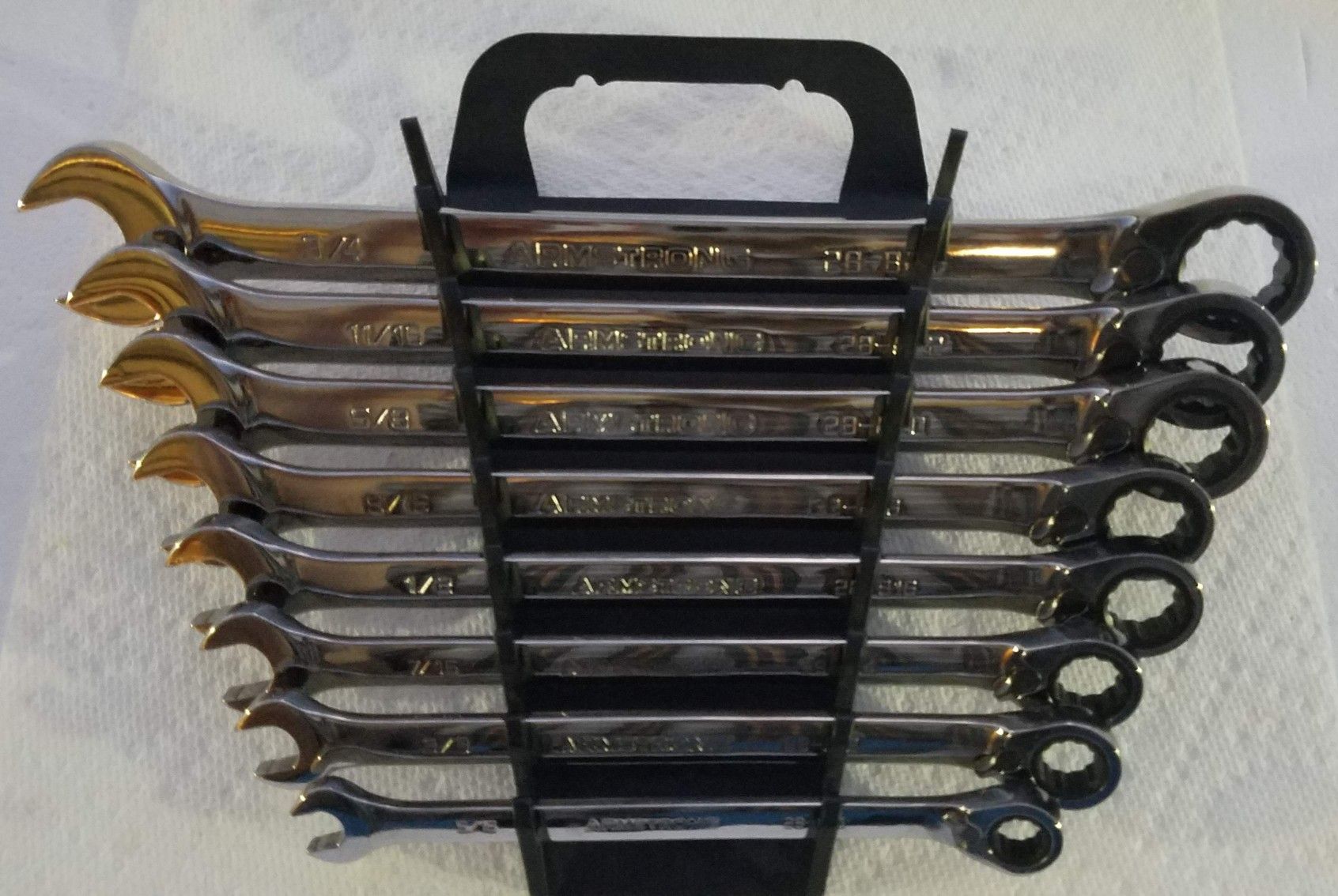 ARMSTRONG 8pc reversible ratcheting wrench set