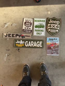 Jeep garage signs