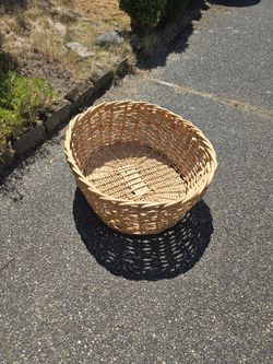 Deco real wood big basket
