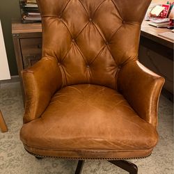 EXECUTIVE SWIVEL TILT CHAIR WITH BUTTON TUFTING AND NAILHEADS