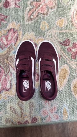 Vans , Velcro Strap, Women’s Size 8, Color - Burgundy