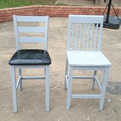 2 Wooden Bar Stools For Sale 