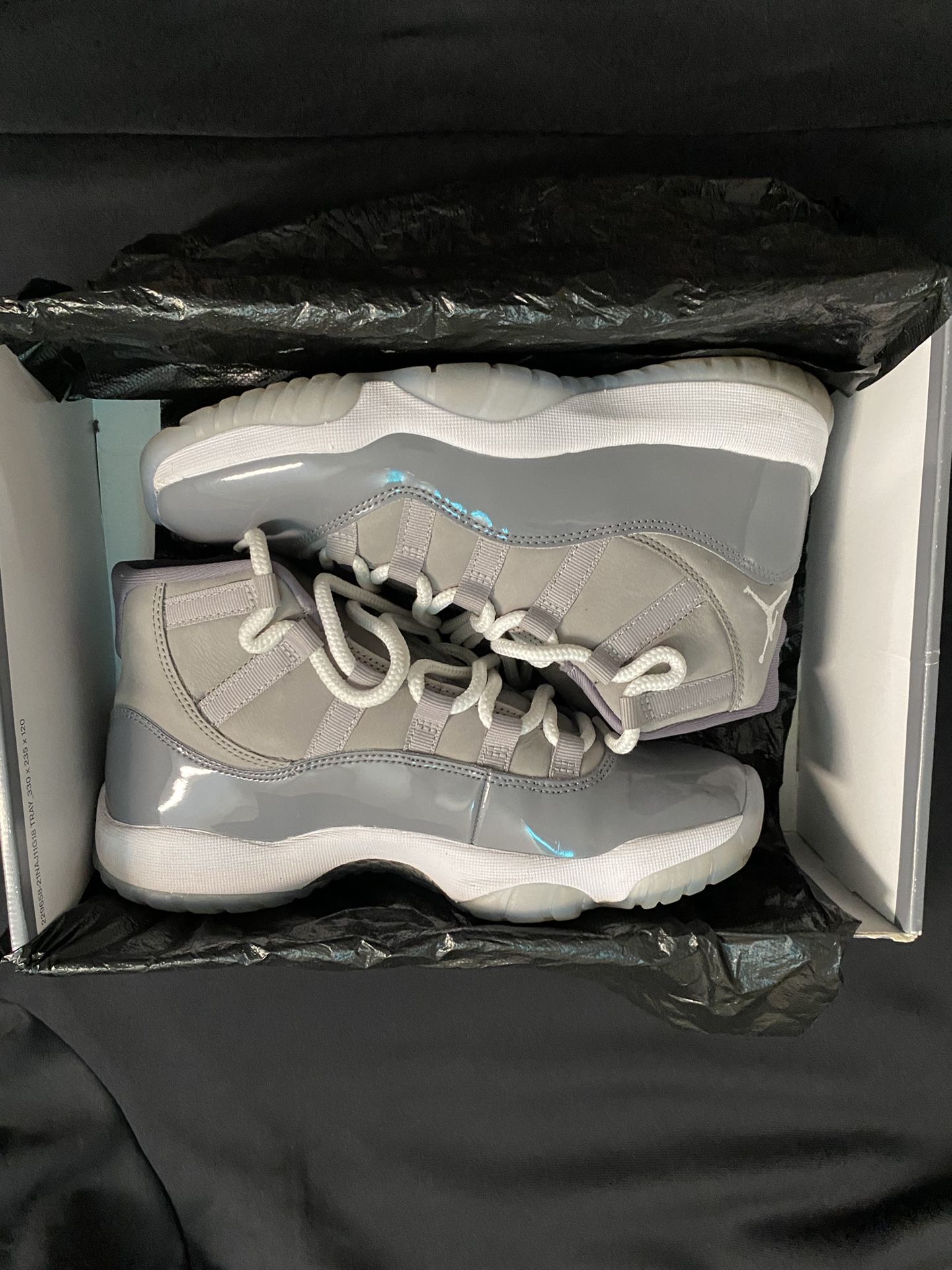 Size 8 Cool Grey 11’s