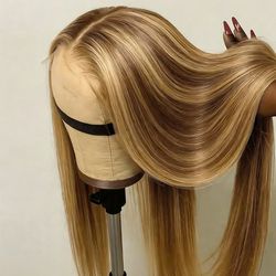 Blended bling lace front wig