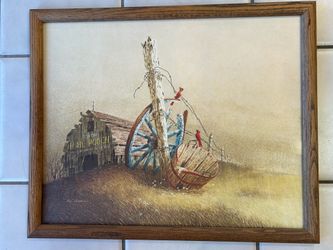 Framed western print
