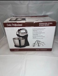 COOKS PROFESSIONAL STAINLESS STEEL STAND MIXER,