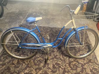 Vintage Women’s AMF Skyrider bicycle with wire basket
