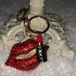NWT Keychain or Bag Charm- Lipstick Lover 