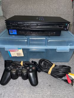 Sony PlayStation 2 Console with Controller and Cables