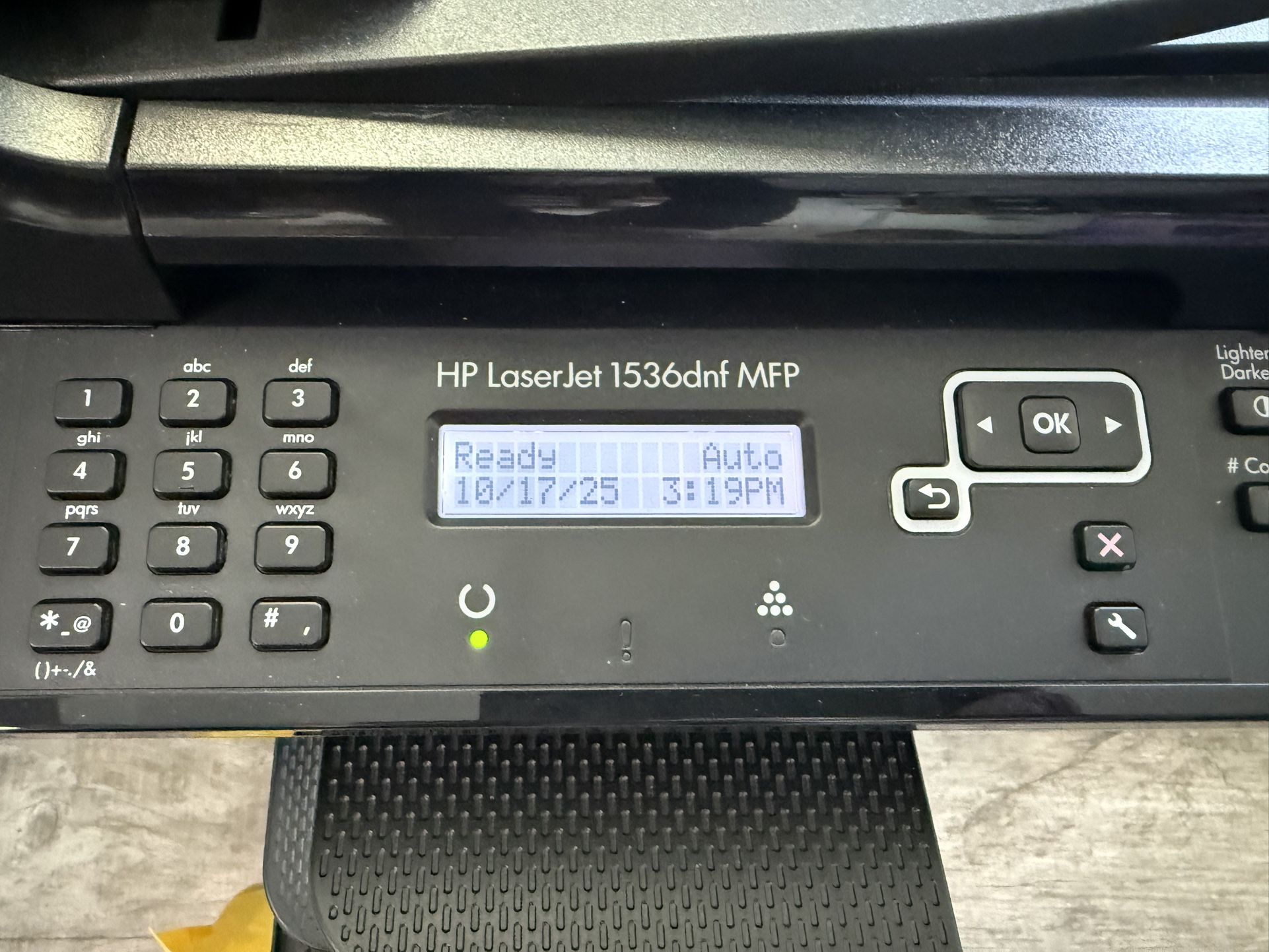 All In One HP LaserJet 1536dnf MFP Network Printer With Additional 4 New Toner Cartridge