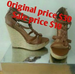 Light brown Wedge heels