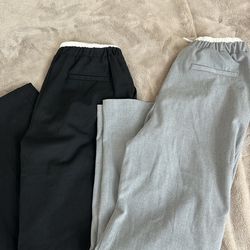 Zara Double Waist Wide Leg Pants