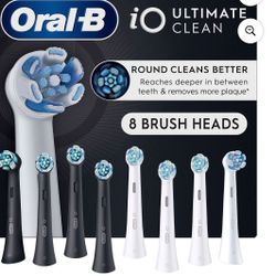 Oral-B iO Series Electric Toothbrush Replacement Brush Heads, Ultimate Clean, 8 Pack
