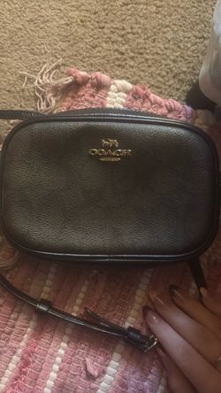 Brown/Black Coach crossbody bag