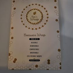 Bee’s Wrap Beeswax Food Wraps – 3-Pack (Small, Medium, Large), Reusable, Made in USA
