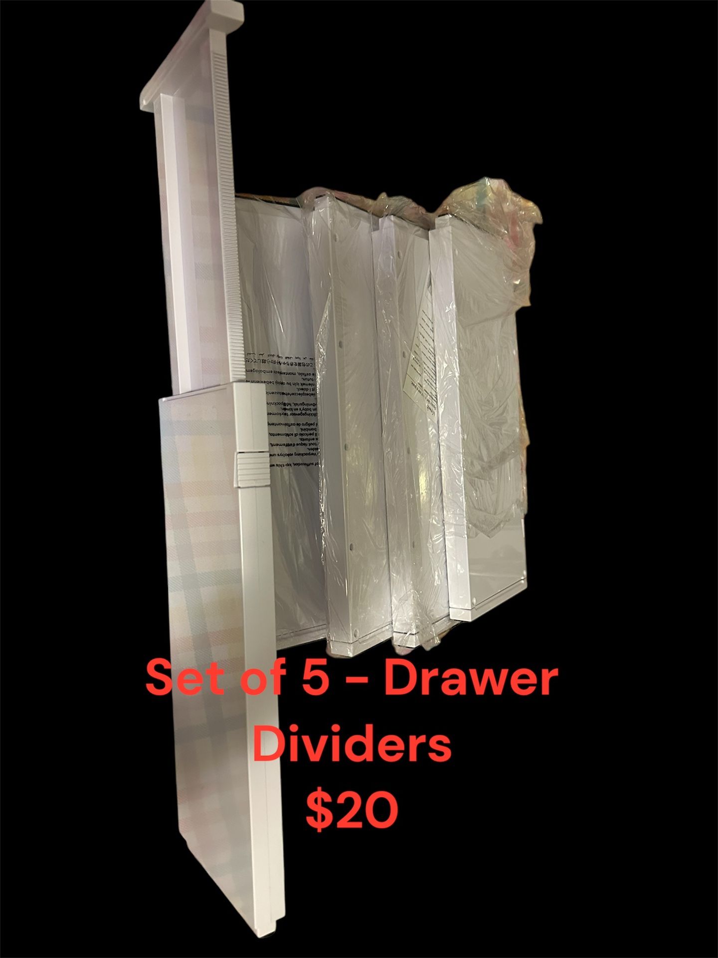 5 Pack Drawer Dividers