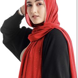 Red Rhinestone Pashmina