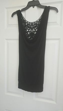 Black mini dress back lace s small