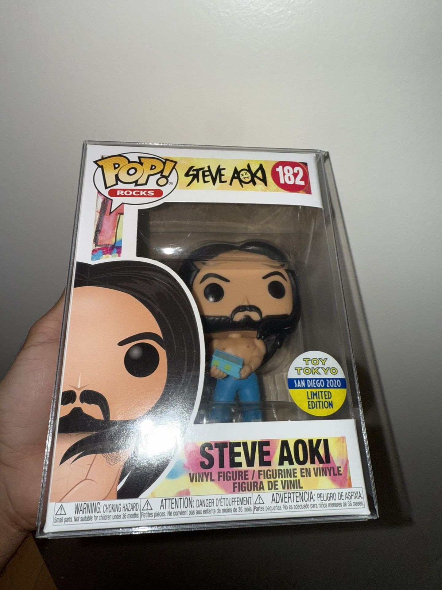 Funko Pop! Rocks Steve Aoki #182 (Toy Tokyo San Diego 2020) Limited Edition Vinyl Figure