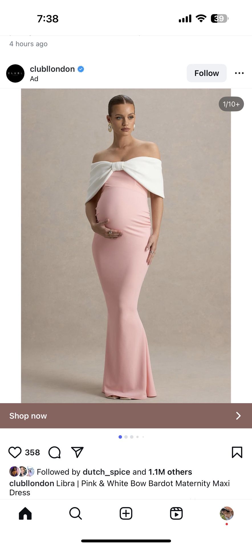 Club London Now Maternity Dress Size 12