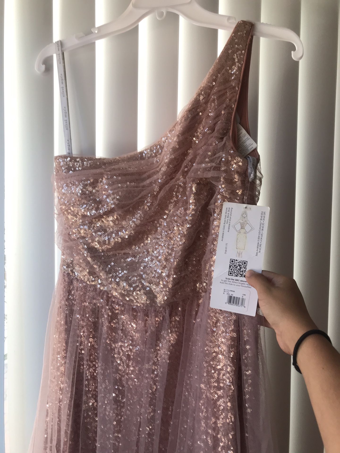 Bridesmaid dresses, Prom dress, Sapphire Alfred Angelo, style 8117L, Rose  Gold, size 8 and 12