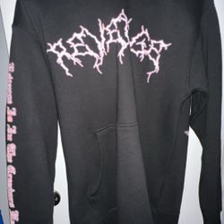 Revenge Black/ Pink Anarchy Lightning Hoodie