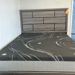 New Brown Queen Size Bed Frame Only 