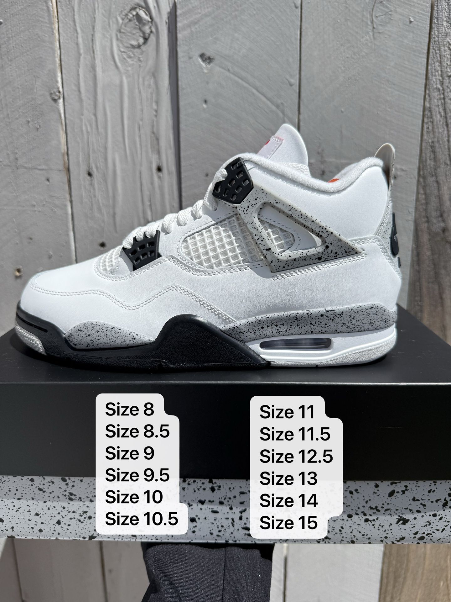 Air Jordan 4 White Cement all men sizes