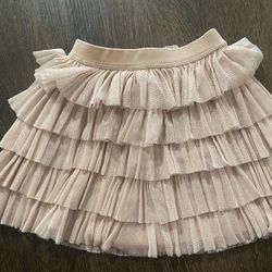 Girls Rose Gold Sparkle Ruffle Layer Skirt Size 2t By Afton Street #18