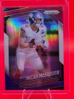 Micah McFadden 2025 Panini Prizm #95 New York Giants Red White and Blue
