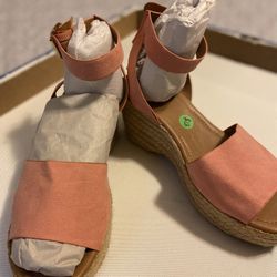 baker Women Suede Platform Robe Wedge Sandals 