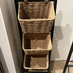 Wicker Wooden Organizer 