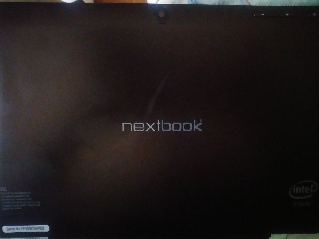 Nextbook Intel inside come with keyboard and charger. Screen crack but still work