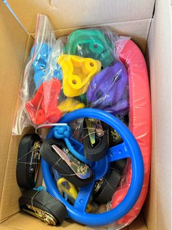 New Kids Ninja Obstacle Set with Climbing Holds & Swing