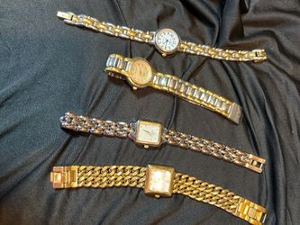 ❤️Lot of 4 Mixed Anne Klein Metal Wristwatches