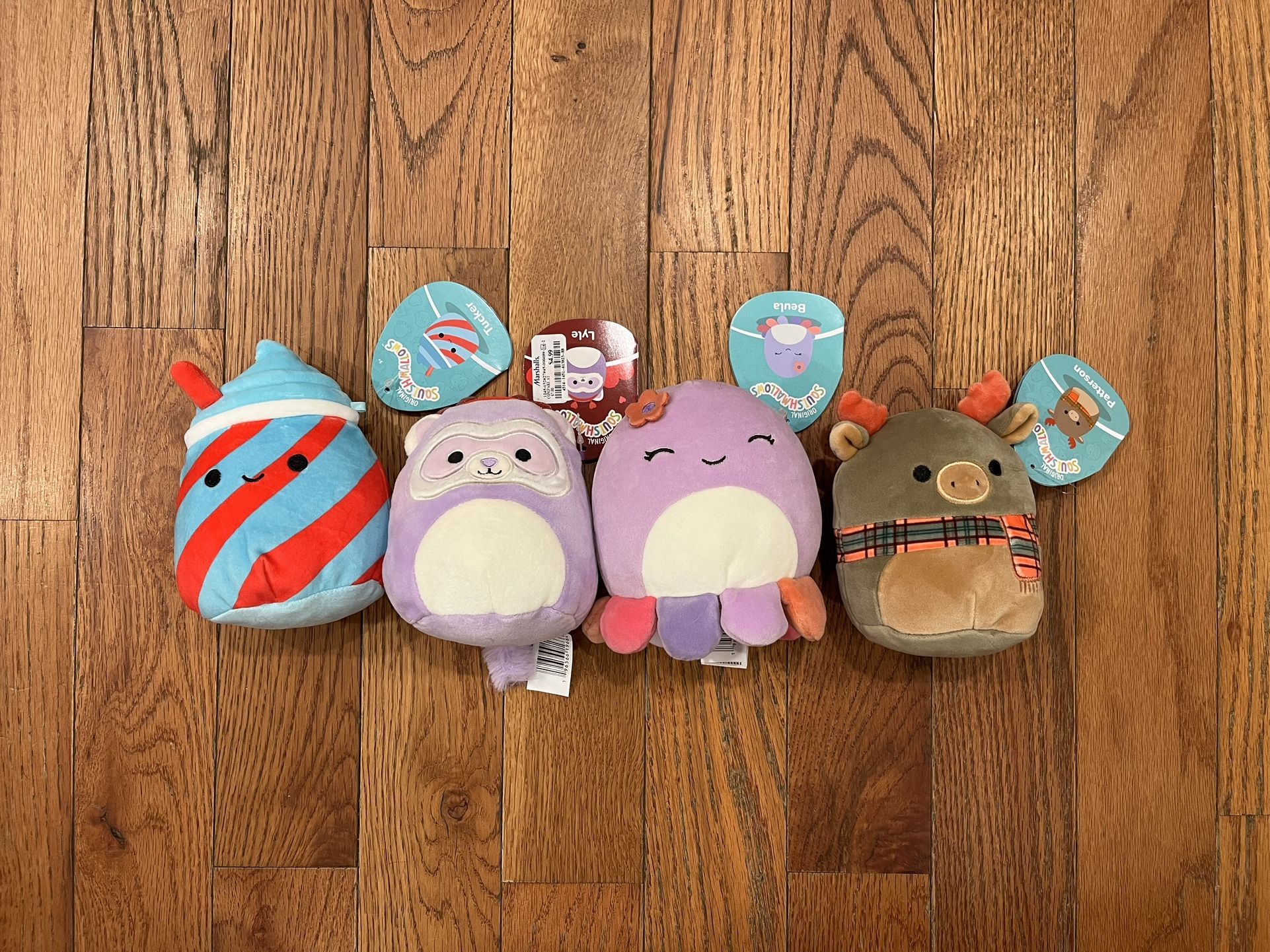 4 New Squishmallows Squishmallow Small Mini Plush Stuffed Toy Lot Set