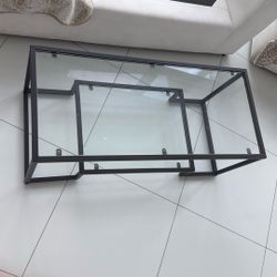 Glass With Black Detail Coffee Table