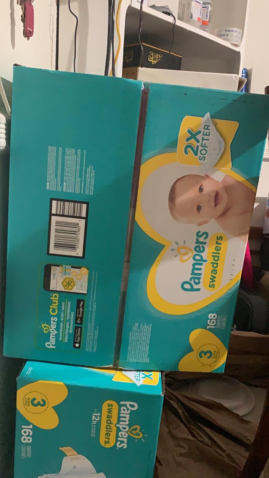 Pampers swaddlers size 3 - 168 count