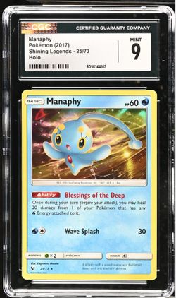 MANAPHY POKEMON SHINING LEGENDS HOLO 2017 CGC 9