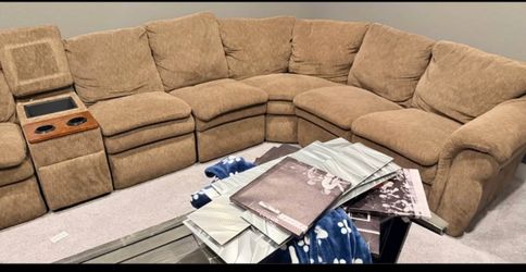 Brown 8 seat Sectional couch