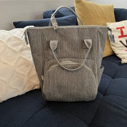 Gray Baby Diaper Backpack
