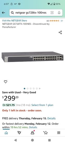 Netgear GSM728TX-100NES Enterprise Grade Switch