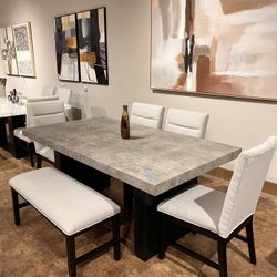 Dining Set 4 Chairs Table And Bench NEW